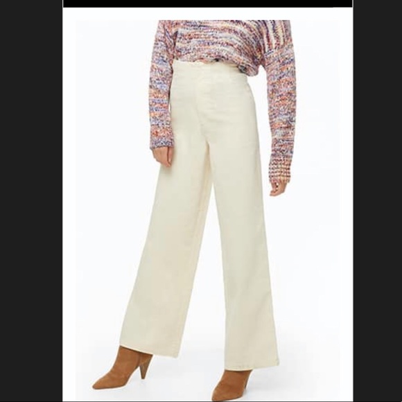 Forever 21 Pants - Super High Waisted NWT Corduroy Cream Pants